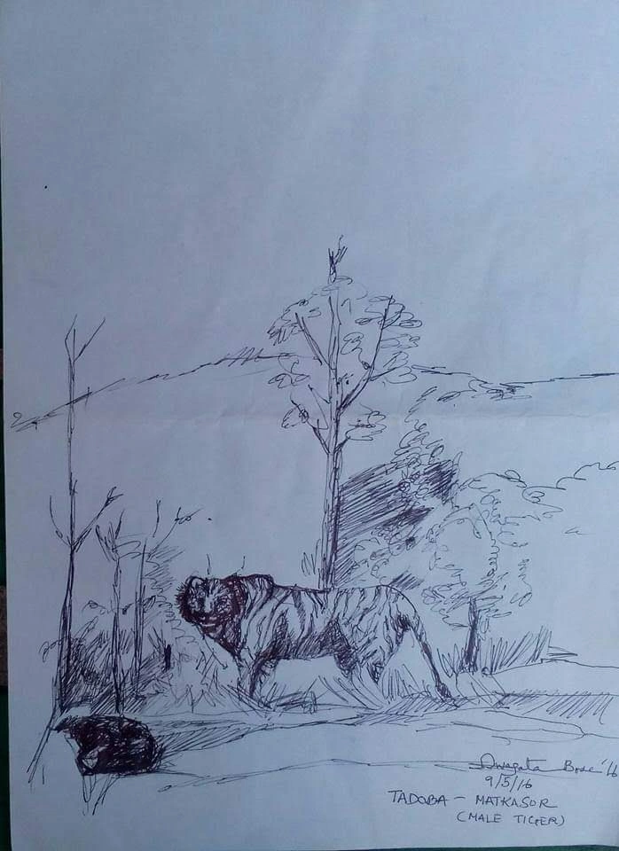 Portrait painting by Swagata Bose